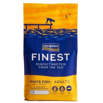 FISH4DOGS Finest Ocean White fish M/L - dry dog food - 12kg FISH4DOGS Finest Ocean White fish M/L - dry dog food - 12kg