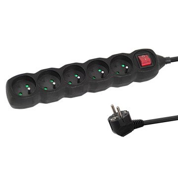 Esperanza ELK216K power extension 5 m 5 AC outlet(s) Indoor Black Esperanza ELK216K power extension 5 m 5 AC outlet(s) Indoor Black