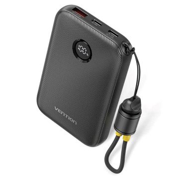 Vention 10000mAh Powerbank 2xUSB-C 1xUSB-A 22.5W, black
