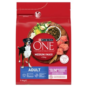 PURINA One Adult Medium/Maxi Rich in lamb with rice - dry dog food - 2,5kg