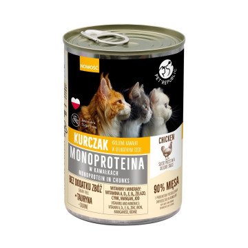 PET REPUBLIC Monoprotein Chicken in sauce - wet cat food - 400g PET REPUBLIC Monoprotein Chicken in sauce - wet cat food - 400g