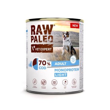 VETEXPERT Raw Paleo Cod Light Monoprotein - wet dog food - 800g