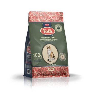 FOLK Greater Poland duck with apples, quail and herring - dry cat food - 1,6kg FOLK Greater Poland duck with apples, quail and herring - dry cat food - 1,6kg