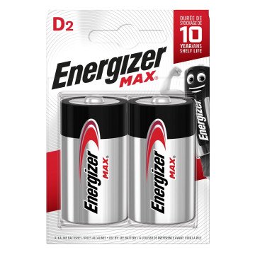 ENERGIZER BATTERY MAX D LR20, 2 pcs. ECO packaging ENERGIZER BATTERY MAX D LR20, 2 pcs. ECO packaging