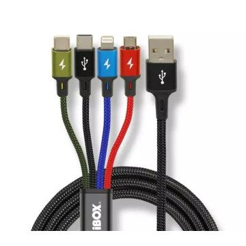 Universal 4 in 1 charging cable I-BOX USB IKUM4W1 Universal 4 in 1 charging cable I-BOX USB IKUM4W1
