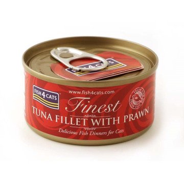 FISH4CATS Tuna fillet with prawn - wet cat food - 70g FISH4CATS Tuna fillet with prawn - wet cat food - 70g