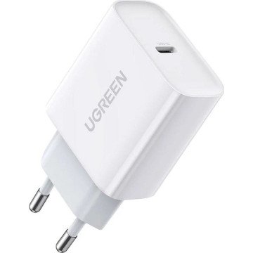 Ugreen USB Power Delivery 3.0 Quick Charge 4.0+ 20W 3A mains charger (white)