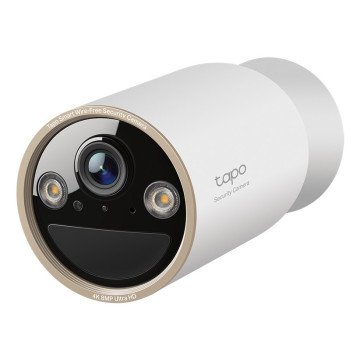 TP-Link Tapo Wire-Free Indoor/Outdoor Security Camera SPEC:4K UHD (3840x2160), H.265/H.264 Supported, 16x UHD Digital Zoom, 2.4/5 GHz Dual Band Wi-Fi, 10000mAh Rechargeable Lithium-ion Battery