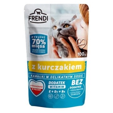 FRENDI Pieces in sauce with chicken - wet cat food - 100 g FRENDI Pieces in sauce with chicken - wet cat food - 100 g