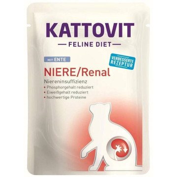 KATTOVIT Feline Diet Niere/Renal Duck - wet cat food - 85g KATTOVIT Feline Diet Niere/Renal Duck - wet cat food - 85g
