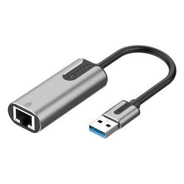 Vention USB 3.0-A to Gigabit Ethernet Adapter Gray 0.15M Aluminum Alloy Type Vention USB 3.0-A to Gigabit Ethernet Adapter Gray 0.15M Aluminum Alloy Type