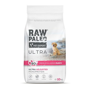 VETEXPERT Raw Paleo Ultra Pork Medium & Large Puppy - dry dog food - 10kg VETEXPERT Raw Paleo Ultra Pork Medium & Large Puppy - dry dog food - 10kg