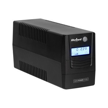 Rebel Nanopower Plus 650 UPS | Off-line | Sinusoida| 650VA | 360W | LCD | USB Rebel Nanopower Plus 650 UPS | Off-line | Sinusoida| 650VA | 360W | LCD | USB