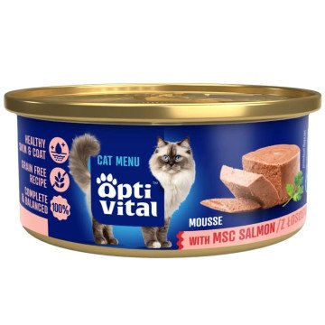 OPTIVITAL Mousse Salmon - wet cat food - 85g OPTIVITAL Mousse Salmon - wet cat food - 85g