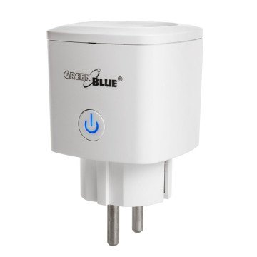 GreenBlue WiFi remote controlled socket, Android/iOS/Alexa/Google Home, energy cons. Energy, timer, max 3680W, type F, GB720 F GreenBlue WiFi remote controlled socket, Android/iOS/Alexa/Google Home, energy cons. Energy, timer, max 3680W, type F, GB720 F