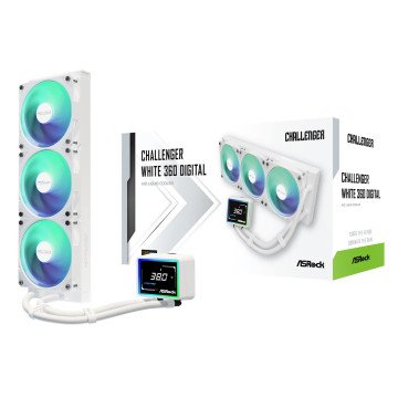 Asrock Challenger White 360 Digital Processor All-in-one liquid cooler 12 cm Asrock Challenger White 360 Digital Processor All-in-one liquid cooler 12 cm