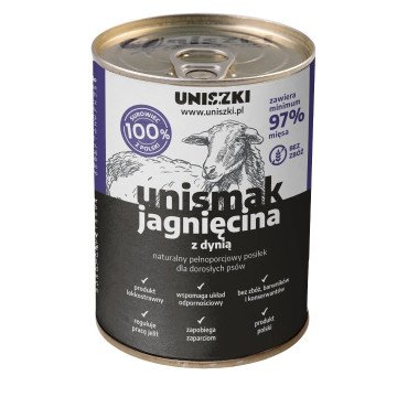 UNISZKI UNIsmak Lamb with pumpkin - wet dog food - 400g