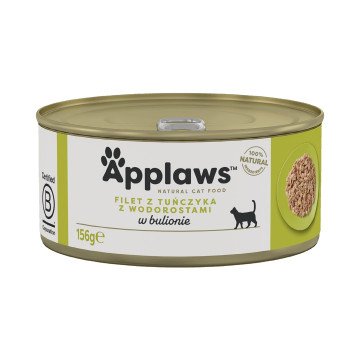 APPLAWS Tuna fillet with seaweed in broth - wet cat food - 156g