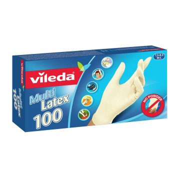 Vileda Multi Latex 100 Disposable gloves Beige 100 pc(s)