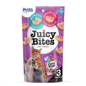 INABA Juicy Bites Shrimp and Seafood - cat treats - 3x11,3 g INABA Juicy Bites Shrimp and Seafood - cat treats - 3x11,3 g