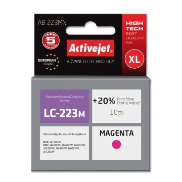 Activejet AB-223MN Ink (Replacement for Brother LC223M; Supreme; 10 ml; magenta)