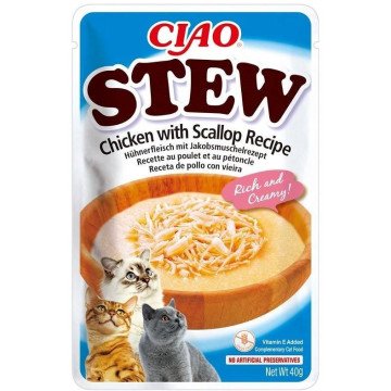 INABA Ciao Stew Chicken & Scallop - cat treats - 40g INABA Ciao Stew Chicken & Scallop - cat treats - 40g