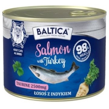 BALTICA Excellent Salmon with turkey - wet cat food - 185g