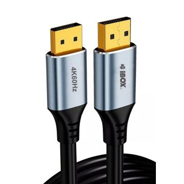 iBox ITVDP012 DisplayPort cable 4K 60Hz gold plug 2 m iBox ITVDP012 DisplayPort cable 4K 60Hz gold plug 2 m