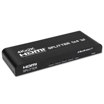 Qoltec 51798 Active HDMI Splitter 4 x HDMI 4K x 2K | 3.4Gb/s Qoltec 51798 Active HDMI Splitter 4 x HDMI 4K x 2K | 3.4Gb/s