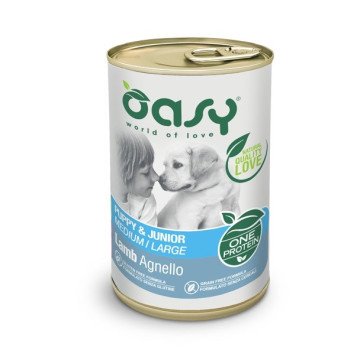 OASY One Protein Puppy & Junior Medium/Large Lamb - wet dog food - 400g