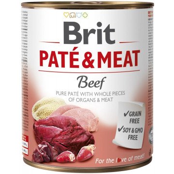 BRIT Paté & Meat with Beef - wet dog food - 800g BRIT Paté & Meat with Beef - wet dog food - 800g
