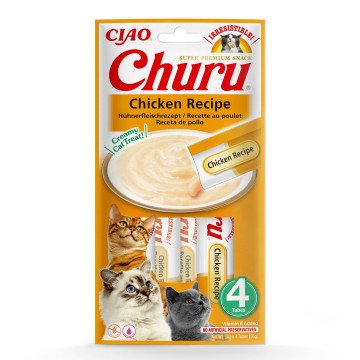 INABA Churu Chicken - cat treats - 4x14 g INABA Churu Chicken - cat treats - 4x14 g