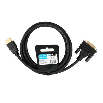 IBox ITVFHDDVI012 HDMI to DVI cable FullHD 1080p 2 m black IBox ITVFHDDVI012 HDMI to DVI cable FullHD 1080p 2 m black