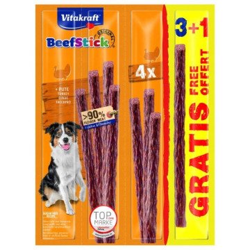 VITAKRAFT Beef Stick Turkey - dog treat - 3+1