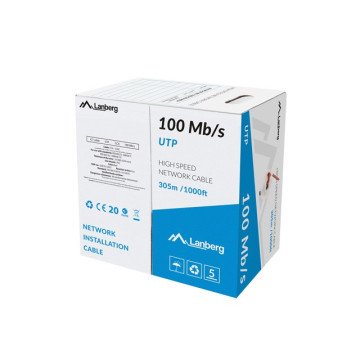 LANBERG LAN UTP CABLE 100MB/S 305M WIRE CCA RED LANBERG LAN UTP CABLE 100MB/S 305M WIRE CCA RED