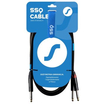 SSQ JSJM2 SS-1453 Cable Jack Stereo - 2x Jack Mono 2 m Black SSQ JSJM2 SS-1453 Cable Jack Stereo - 2x Jack Mono 2 m Black