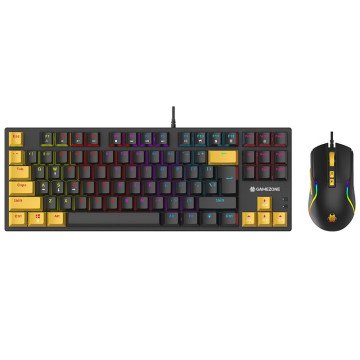 Tracer HORNET 87 keyboard Mouse included Gaming USB QWERTY English Black, Yellow