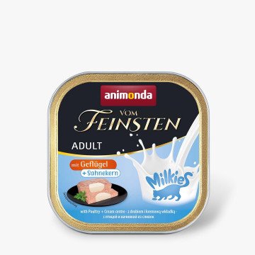 ANIMONDA Vom Feinsten Adult Milkies with Poultry and Creamy Filling - Wet Cat Food - 100g