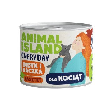 ANIMAL ISLAND Everyday Turkey and duck for kittens - wet cat food - 185g ANIMAL ISLAND Everyday Turkey and duck for kittens - wet cat food - 185g
