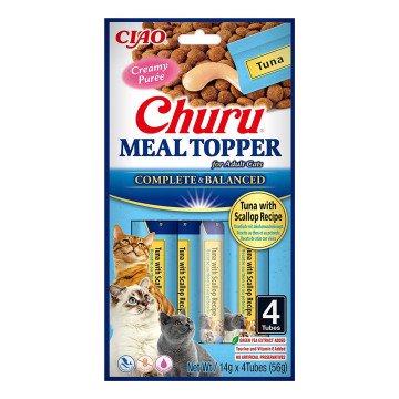 INABA Churu Meal Topper Tuna with scallop - cat treats - 4 x 14g INABA Churu Meal Topper Tuna with scallop - cat treats - 4 x 14g