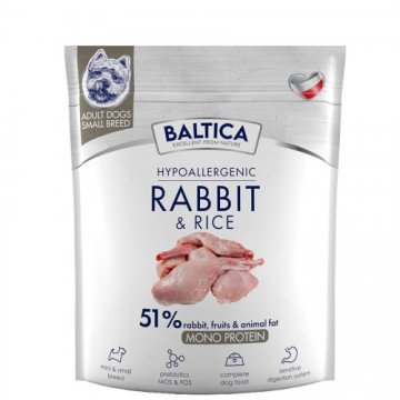 BALTICA Nutraceutic Hypoallergenic S Rabbit with rice - dry dog food - 1kg