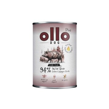 OLLO Plus Collagen Wild boar - wet dog food - 400g OLLO Plus Collagen Wild boar - wet dog food - 400g