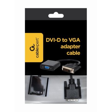 Gembird A-DVID-VGAF-01 video cable adapter 0.2 m DVI-D VGA (D-Sub) Black Gembird A-DVID-VGAF-01 video cable adapter 0.2 m DVI-D VGA (D-Sub) Black