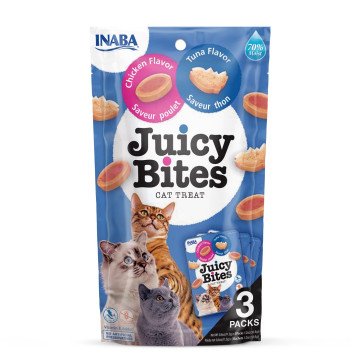 INABA Juicy Bites Chicken and tuna - cat treats - 3 x 11g INABA Juicy Bites Chicken and tuna - cat treats - 3 x 11g