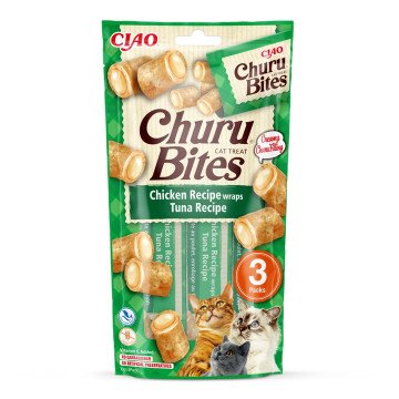 INABA Churu Bites Tuna with chicken - cat treats - 3x10 g INABA Churu Bites Tuna with chicken - cat treats - 3x10 g