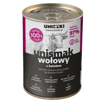 UNISZKI UNIsmak beef with sweet potato - wet dog food - 400g