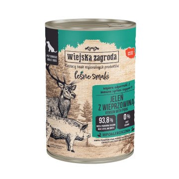 WIEJSKA ZAGRODA Forest Flavours Venison with pork - wet dog food - 400g