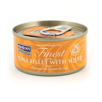 FISH4CATS Tuna fillet with squid - wet cat food - 70g FISH4CATS Tuna fillet with squid - wet cat food - 70g