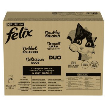 PURINA Felix Fantastic Duo Mix Countryside - wet cat food - 120x85g PURINA Felix Fantastic Duo Mix Countryside - wet cat food - 120x85g