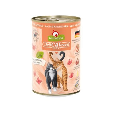 GRANATAPET DeliCATessen Veal and coney - wet cat food - 400g